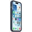 Apple Husa Originala Silicon iPhone 15 Plus, MagSafe, Storm Blue