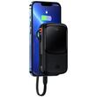 Baseus Acumulator extern Q Pow Digital Display Quick Charge 10000mAh, cablu Lightning 20W, Negru