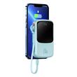 Baseus Acumulator extern Q Pow Digital Display Quick Charge 10000mAh, cablu Lightning 20W, Albastru
