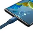 Baseus Cablu Bright Mirror 2 Retractabil 3 in 1 USB la MicroUSB, Lightning si Type-C, Fast Charging, 66W, 1.1 m Albastru