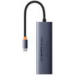 Baseus Multihub 6 in1 UltraJoy Type-C la 1 x HDMI 4K30Hz si 3xUSB 3.0 si 1 x PD +RJ45 Gri