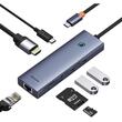 Baseus Multihub 7 in1 UltraJoy Type-C la 1xHDMI 4K 30Hz si 2xUSB 3.0 si 1xPD +RJ45 si SD/TF3.0 Gri
