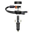 Baseus Set Incarcator Auto 30W, Enjoyment Series USB, cablu inclus max 75cm, 1 x Type-C max 5V/3A , 1x Lightning 5V/3A, Negru