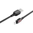 Borofone Cablu BU14 Heroic USB la Lightning Negru (impletitura textila, 1.2m)