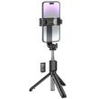 Borofone Selfie Stick Bluetooth, cu trepied și telecomandă, Negru