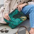 Burga Husa antisoc Laptop 14 inch Emerald Pool, cu fermoar, rezistenta la apa