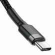 Baseus Cablu Type-C la Type-C 60W Cafule Series, Fast Charge, 20V, 3A, 2m, Gray & Black