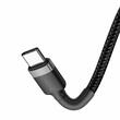 Baseus Cablu Type-C la Type-C 60W Cafule Series, Fast Charge, 20V, 3A, 2m, Gray & Black