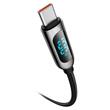 Baseus Cablu Type-C la Type-C 100W Display Fast Charge, 1m Black