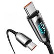 Baseus Cablu Type-C la Type-C 100W Display Fast Charge, 2m Black