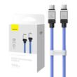 Baseus Cablu Type-C la Type-C CoolPlay Series Fast Charging, 100W, 1m, Albastru