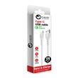 Lemontti Cablu USB A la Type-C, 3A, 1.2m, Alb 