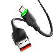 Mcdodo Cablu USB la Type-C Alpha Series Silicone Fast Charging, 6A LED, 1.2m, Negru
