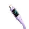 Mcdodo Cablu USB la Type-C Digital Display Silicone Super Fast Charging, 6A, 1.2m, Mov