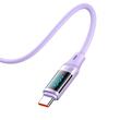 Mcdodo Cablu USB la Type-C Digital Display Silicone Super Fast Charging, 6A, 1.2m, Mov