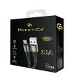 Prestico Cablu T10 USB la MicroUSB Fast Charger, 3.1A, 2m, Negru