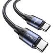 Usams Cablu US-SJ524 Type-C la Type-C PD, Fast Charging, 100W, 1.2m Negru