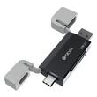 Devia Cititor Card 2in1 Leopard Series USB si Type-C, High-Speed 3.0, SD/TF, Negru