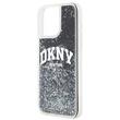 DKNY Husa Liquid Glitter Big Logo iPhone 14 Pro Negru