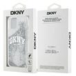 DKNY Husa Liquid Glitter Big Logo iPhone 15 / 14 / 13 Alb