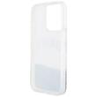 DKNY Husa Liquid Glitter Big Logo iPhone 15 Pro Alb
