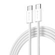 Devia Cablu Smart Woven Type-C la Type-C, Fast Charge, 60W, 3A, 1m, Alb