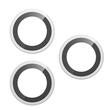 Devia Folie Sticla Camera Peak Series iPhone 17 Pro/ 17 Pro Max Argintiu, pachet de 3 buc