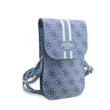 Guess Geanta pentru Telefon PU 4G Printed Stripes Albastru