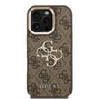 Guess Husa 4G Metal Logo Stand Camera Frame iPhone 16 Pro Maro