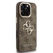 Guess Husa 4G Metal Logo Stand Camera Frame iPhone 16 Pro Maro