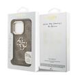Guess Husa 4G Metal Logo Stand Camera Frame iPhone 16 Pro Maro