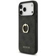 Guess Husa 4G Ring Stand iPhone 17 Pro Max Negru