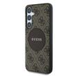 Guess Husa 4G Round Patch Classic Logo MagSafe Samsung Galaxy S25 Plus Maro