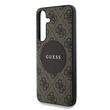 Guess Husa 4G Round Patch Classic Logo MagSafe Samsung Galaxy S25 Plus Maro