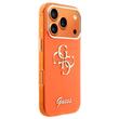Guess Husa 4G Script Metal Logo iPhone 17 Pro Max Portocaliu