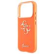 Guess Husa 4G Script Metal Logo iPhone 17 Pro Max Portocaliu