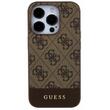 Guess Husa 4G Stripe Logo MagSafe iPhone 15 Pro Maro