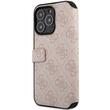 Guess Husa Book PU 4G Metal Logo iPhone 15 Pro Roz