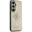 Guess Husa Fixed Glitter 4G Metal Logo Samsung Galaxy S26 Auriu