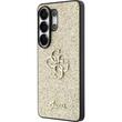 Guess Husa Fixed Glitter 4G Metal Logo Samsung Galaxy S26 Ultra Auriu