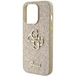 Guess Husa Fixed Glitter 4G Metal Logo iPhone 15 Pro Auriu
