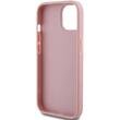 Guess Husa Fixed Glitter 4G Metal Logo iPhone 15 Roz