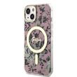 Guess Husa Flowers MagSafe iPhone 14 Roz