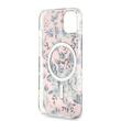 Guess Husa Flowers MagSafe iPhone 14 Roz