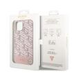 Guess Husa GCube Stripes MagSafe iPhone 14 Roz