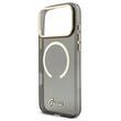 Guess Husa Glitters Script Strap MagSafe iPhone 17 Pro Max Negru