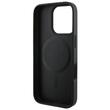 Guess Husa Grained Classic Logo MagSafe iPhone 16 Pro Negru