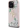 Guess Husa Grained Roses 4G Metal Logo iPhone 16 Pro Roz