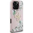 Guess Husa Grained Roses 4G Metal Logo iPhone 16 Pro Roz