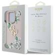 Guess Husa Grained Roses 4G Metal Logo iPhone 16 Pro Roz